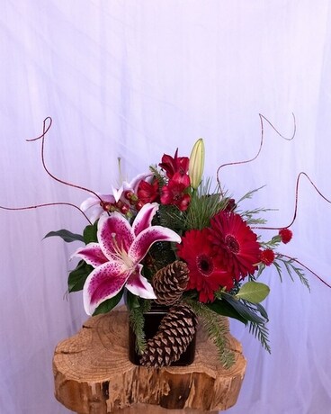 Festive Holiday Flower Arrangement