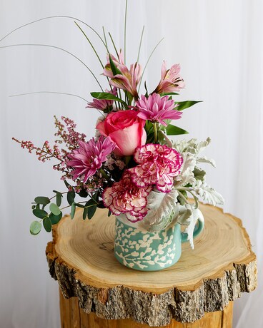 Thanks a Mug-full Flower Arrangement