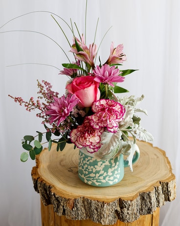Thanks a Mug-full Flower Arrangement