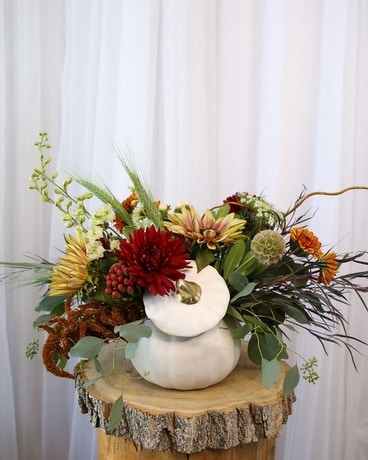 Pumpkin Moonshine Flower Arrangement
