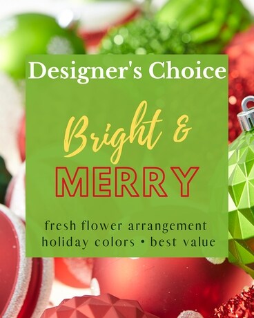 Designer's Choice - Joyous Holiday Vase Flower Arrangement