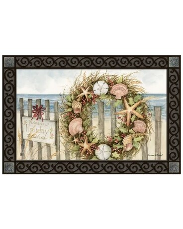 Beach Wreath MatMate Custom product