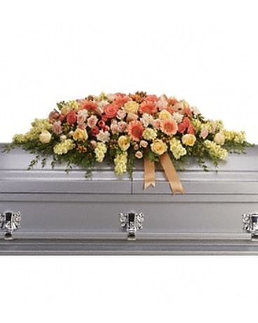 Warmest Remembrance Casket Spray Flower Arrangement