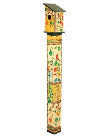 Fly W/ All Your Heart 5' Birdhouse Art Pole Custom product