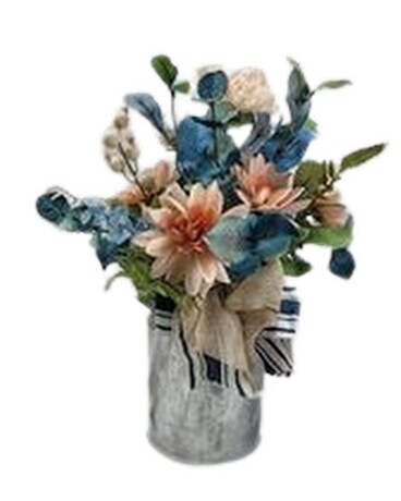 country milk can silk arrangement Dried Flowers