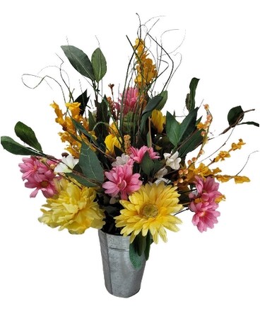 summer garden silk floral arrangement Dried Flowers