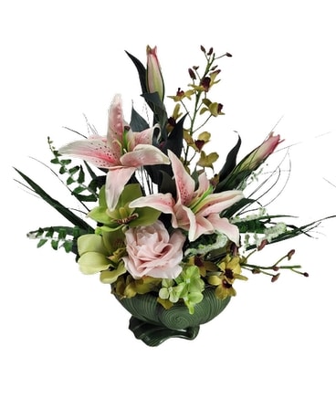 lily dream silk floral arrangement Dried Flowers