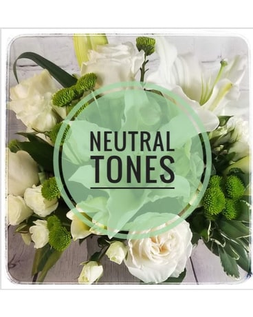 Neutral Tones Designers Choice Flower Arrangement