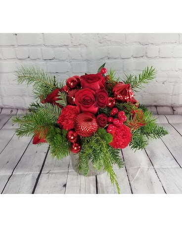 Crimson Christmas by Parisian Florist Flower Arrangement