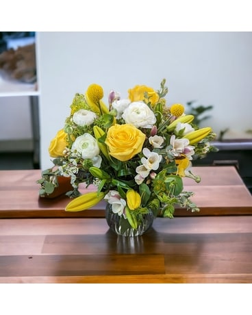 Mellow Yellow Flower Arrangement