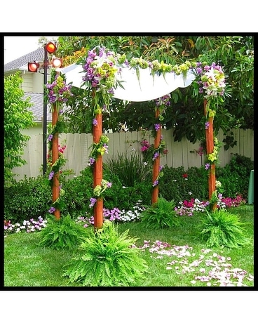 Cool Spring Day Arch Wedding Arrangement