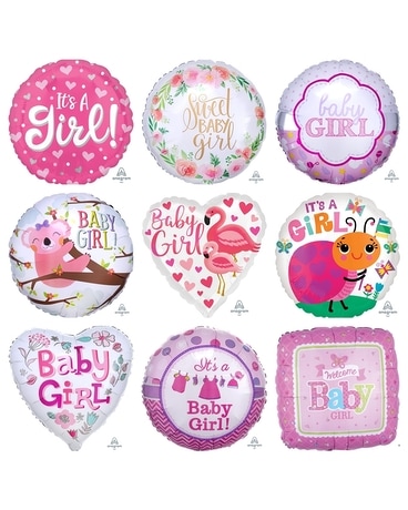 It's A Girl Balloon Bouquet Gifts