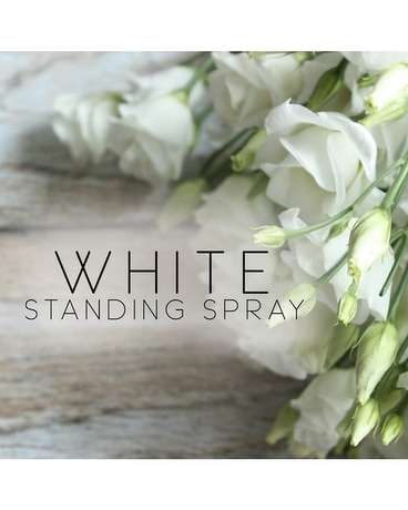 White Flowers Standing Spray Flower Arrangement