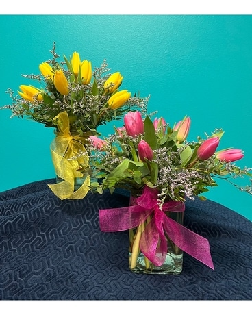 Ten Tulips Arranged Flower Arrangement