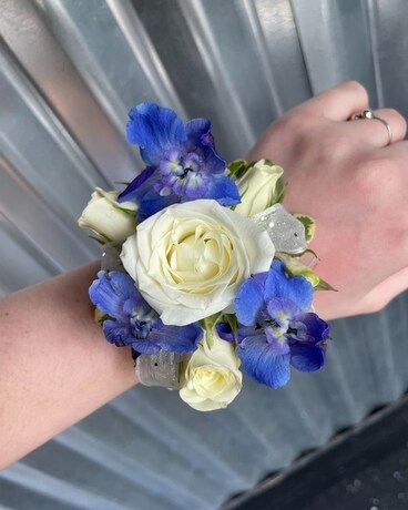 Blue Delphinium Flower Corsage Corsage