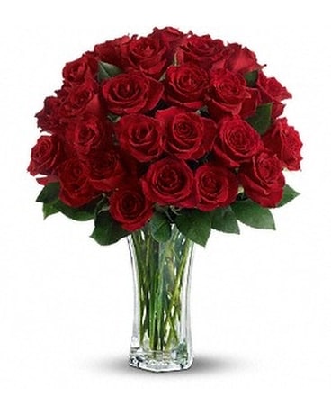 Love and Devotion - 24 Red Roses Flower Arrangement