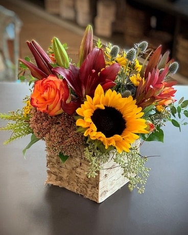 Sunny Bloom Box Flower Arrangement