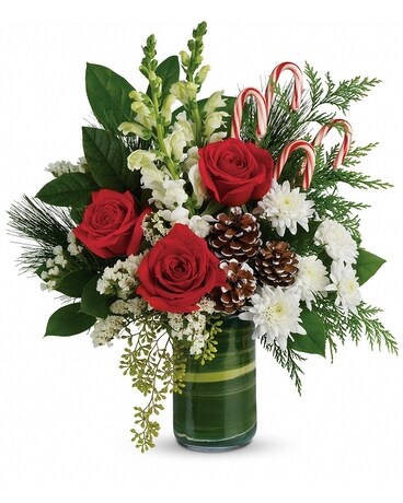 Festive Pines Flower Arrangement