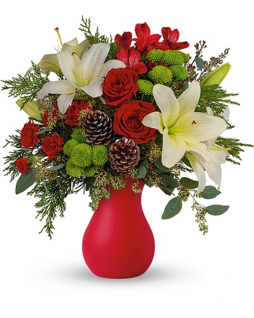 Yuletide Greetings Flower Arrangement