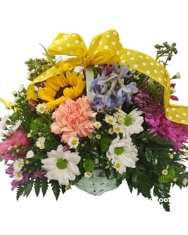 Easter bow basket Flower Arrangement