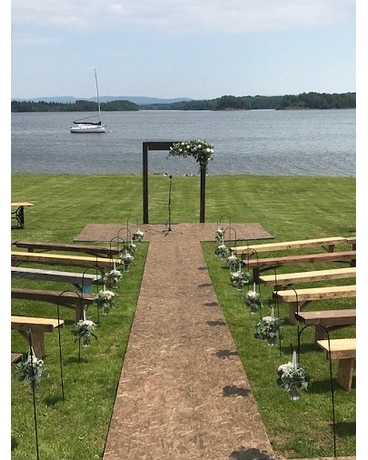 Wedding Ceremony Flower Arrangement