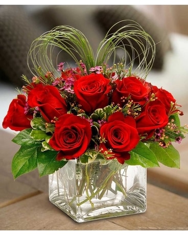 Heart of Roses Flower Arrangement