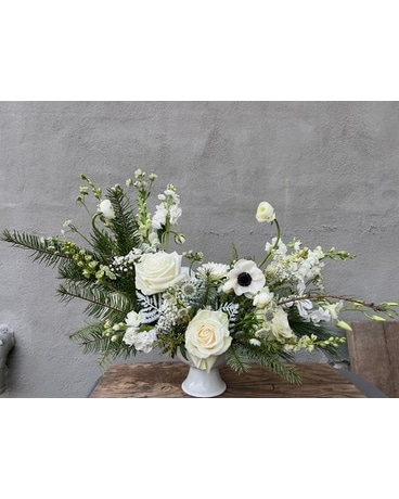 Holiday Winter Whites Flower Arrangement