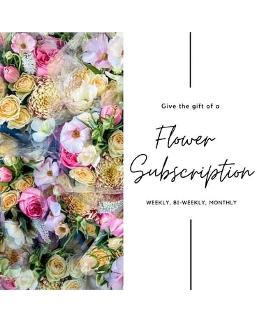 Wrapped Subscription Flower Arrangement