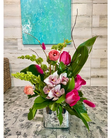 Hot Tropics Flower Arrangement