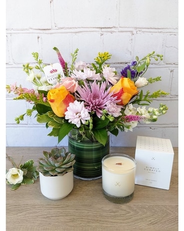 Happiness Is... Floral Gift Set Flower Arrangement