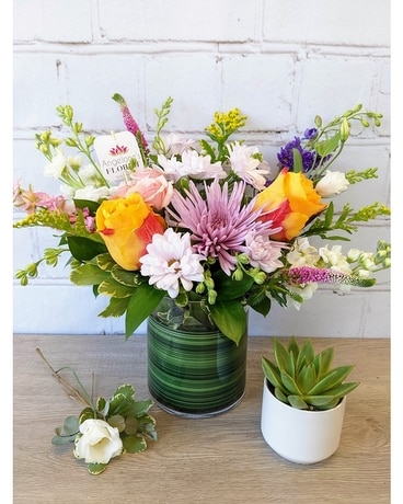 Happiness Is... + Succulent Flower Arrangement