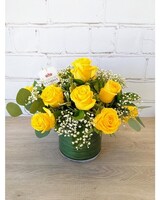 Yellow 18 size,  inches height and  inches wide.