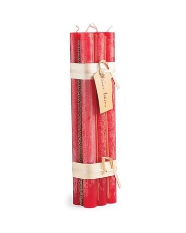 Cranberry Timber Taper Set of 6