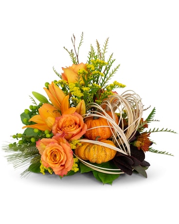 Abundant Cornucopia Flower Arrangement