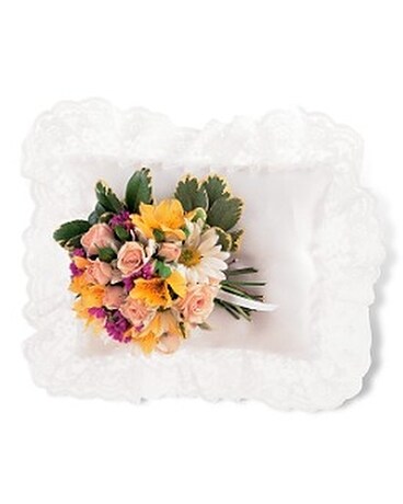 Spring Satin Pillow Cluster Flower Arrangement