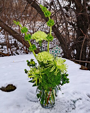 Irish Blessings with Cross Flower Arrangement