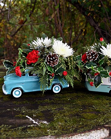 Open Road Holiday Flower Arrangement