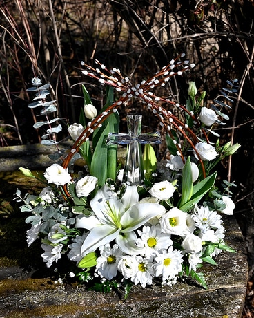 Easter Cross Flower Arrangement