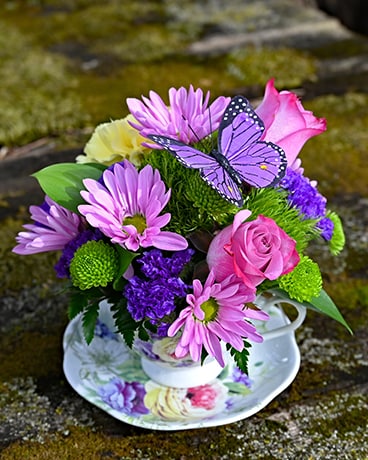 Victorian Teacup Flower Arrangement