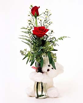 Beary Lovable Flower Arrangement