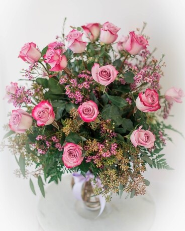 Lavish Lavender 18 Roses Flower Arrangement