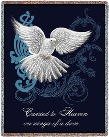 Memorial Dove throw