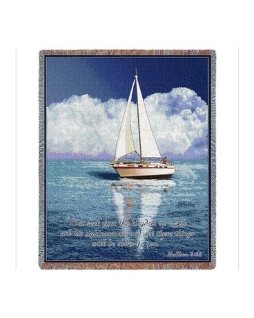 Sailboat Scripture Throw