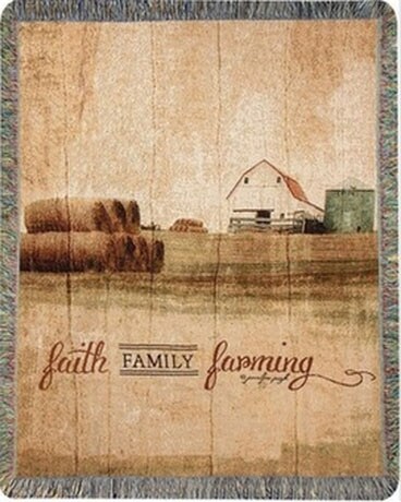 Faith, Family, Farming Throw