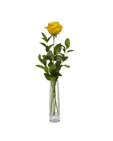 Yellow Rose Budvase Flower Arrangement