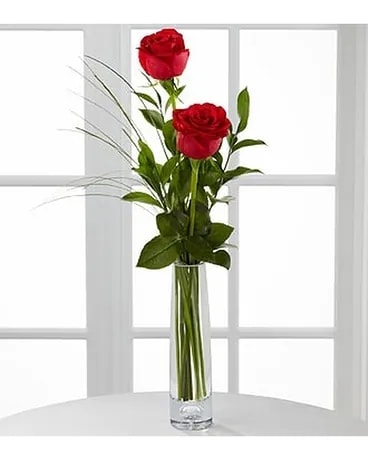 Red Rose Bud vase Flower Arrangement