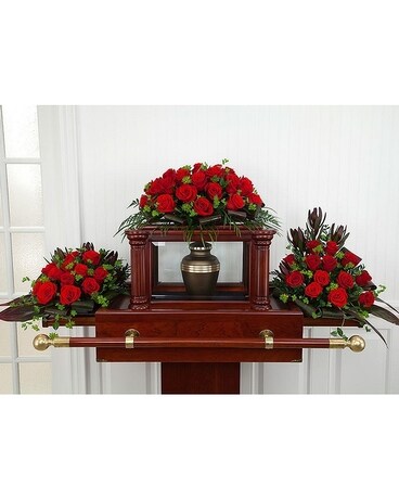 Rose Memorial Set Flower Arrangement