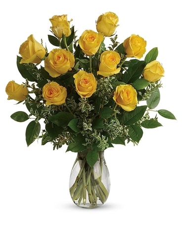 Say Yellow Rose Bouquet Flower Arrangement