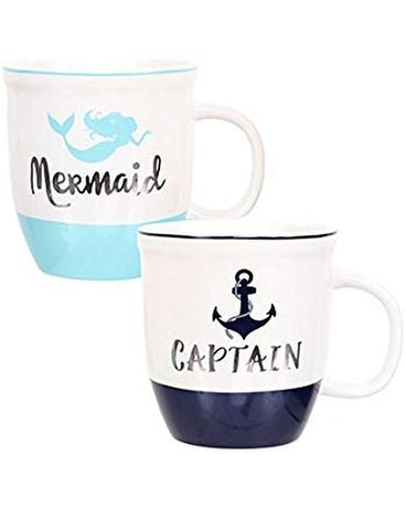 Mermaid & Captain Mug Set Gifts