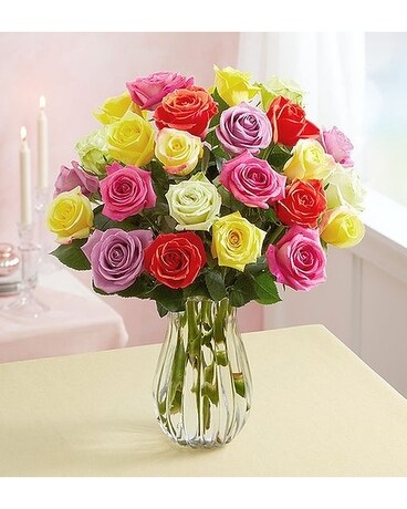 Pastel Impression Roses Flower Arrangement